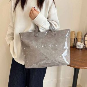 BRAKE Storage Bag Transparent Jelly Bag Summer Tote Bag PVC Tote Bag Waterproof Beach Bag Letter Prints Handbags Swimming
