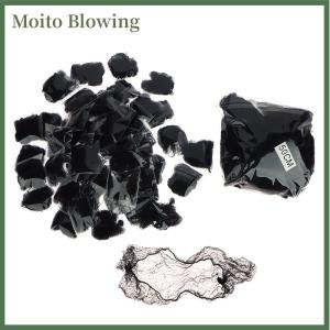 Moito 50Pcs Hair Net Black Elastic Bundle Hair Invisible Hairnet Mesh Bun Hair Net 30 50 60CM Hair Accessories