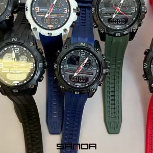 Sanda Multifunctional Digital Watch Mens Casual Fashion Dual Display Waterproof Luminous Outdoor Sports Watch Birthday Gift