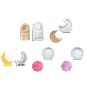 Moon Castles Pattern Silicone Mold Fondant Chocolate Mold Scented Mold Table Ornament Epoxy Resin Mold Nonstick