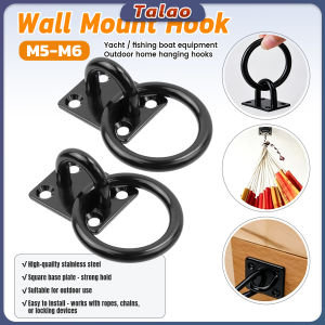 Talao Ceiling-Wall Mount Hook & Pad Eye Plate Stainless Steel Deck Hardware Anchor Rings for Boat Rigging