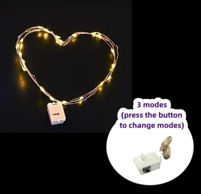 ✨GRAND NEW OPENING✨READY STOCK 1/2/3M 3MODES LED String Warm/Colored Copper Wire Fairy Lights Battery Included 3种模式切换钢线灯串