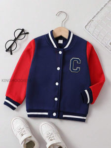 Jaket Varsity Anak Laki Laki Inisial C Umur 2 3 4 5 6 7 8 9 10 11 12 Tahun Jaket Baseball Anak Cewe Cowo/Hoodie Swaeter Anak Inisial C