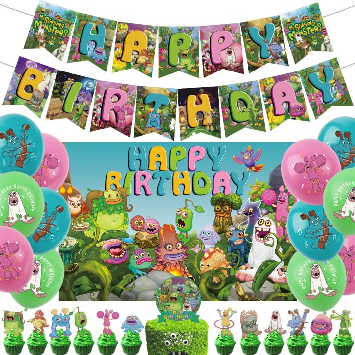 Fast shipping My Singing Monsters Theme Birthday Party Decor Paper ...