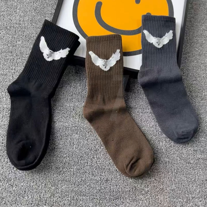 Yeezy Gap Dove Streetwear Unisex Long Socks (Hot Selling) Cotton