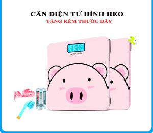 [HCM] CÂN ĐIỆN TỬ HEO HỒNG [TẶNG KÈM THƯỚC DÂY]