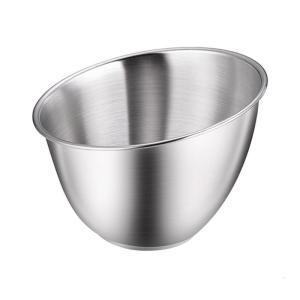 Dung tích lớn xiên xà lách xô thép không gỉ bevel tô đựng rau dụng cụ nấu ăn cho sử dụng nhà bếp