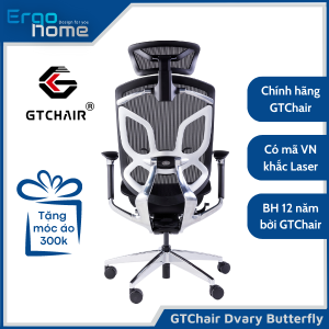 Ghế Xoay Văn Phòng GTchair Dvary Butterfly X Công Thái Học ghế lưới văn phòng Ergonomic thiết kế ôm sát lưng ngả sâu đến 160 độ ngồi siêu êm ái giảm đau mỏi lưng và vai gáy bảo hành 12 năm - ERGOHOME