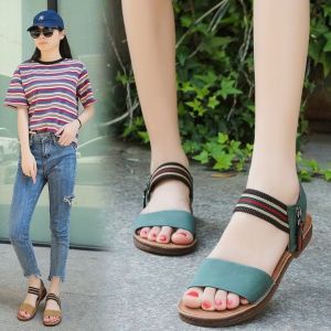 Flat Sandals for Women Korean Summer Thick Sole Open Toe Slippers Casual Ladies Outdoor Female Fashion Home Slippers sandal lelaki style selipar perempuan cantik murah sandal kasut perempuan selipar viral 2022New Star