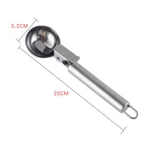 Stainless Steel Ice Cream Ball Spoon Non-Stick Fruit Watermelon Cream Spoon Tool Dessert Spoon Ice Cream Ball Maker