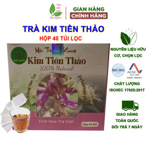 Kim tiền thảo (hộp 40 gói) trà túi lọc kim tiền thảo Bảo Khang cho người sỏi gan sỏi mật tiểu buốt sỏi bàng quang