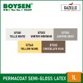 Boysen Color Series Permacoat Semi-Gloss Latex Chocolate Kiss B7588 Acrylic Latex Paint - 1L. 
