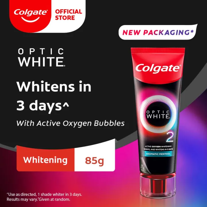 Colgate Optic White O2 85g Aromatic Menthol Whitening Toothpaste