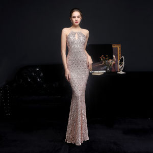 Evening dress womens new banquet Sequin fishtail prom party dress long gown formal birthday dress wedding dress
