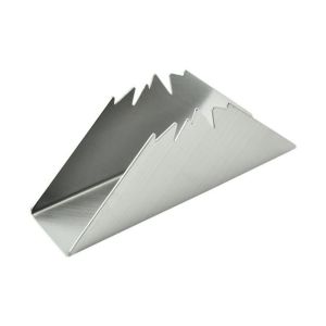 HJKL หัตถกรรมหัตถกรรมหัตถกรรม ที่ใส่กระดาษเช็ดปากทรงสามเหลี่ยม เหล็กไร้สนิม มีเสถียรภาพ ที่ใส่ทิชชู่แนวตั้ง มินิมอล ทนทานต่อการใช้งาน ชั้นเก็บทิชชู่ โต๊ะรับประทานอาหาร