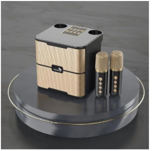 6.5 inch Rechargeable Bluetooth Wireless Trolley Type Portable Speaker with Wireless MIC and AUX USB/ SD Card FM Radio Wireless Bluetooth Speaker BTS-1709