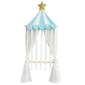 DUY26 Wall Mounted Hair Accessories Organizer Star Decoration Large Capacity Hanging Headband Holder Cute Tent Shape Hair Bow Hanger Girls Bedroom
