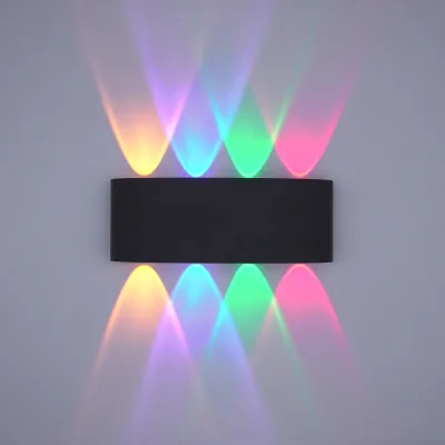 Modern LED wall lamp Waterproof IP65 Aluminum Outdoor indoor ABS ambient wall lights colored light 4W 6W 8W suitable for home staircase bedroom bedside lighting