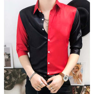 Áo sơ mi nam áo sơ mi tay lỡ phối màu độc lạ cá tính cuốn hút phái đẹp N40