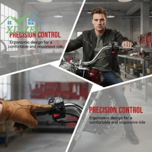 XZ✨✨✨ Phổ 22 Mét xe máy tay lái chuyển đổi đèn pha và ánh sáng cảnh báo chức năng cắm và chơi cho ATV và bụi bẩn xe đạp