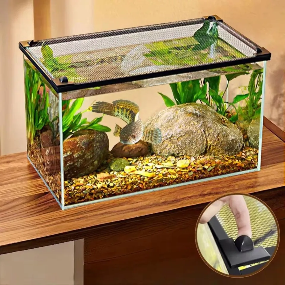MIRELAE DIY Fish Tank Lid Cover Easy Installation ic Aquarium Anti