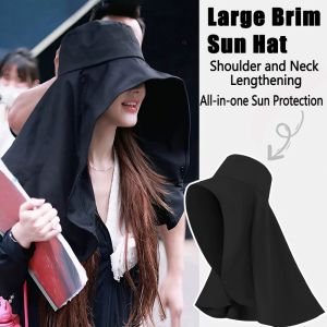 HEALMEYOU สีทึบทึบ หมวกปีกกว้างกันแดด กันลม ระบายอากาศได้ระบายอากาศ หมวกป้องกันแสงแดด ลำลองแบบสบายๆ พับเก็บได้ หมวกชายหาดกลางแจ้ง ฤดูร้อนฤดูร้อนฤดูร้อน