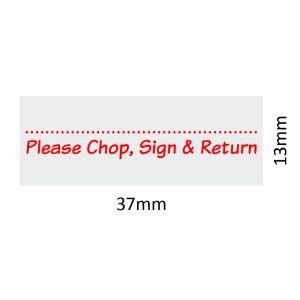 E30 PLEASE CHOP SIGN & RETURN Colop Printer 20 Ready Made Stock Rubber Stamp Chop Self-Inking Refillable CSSP20