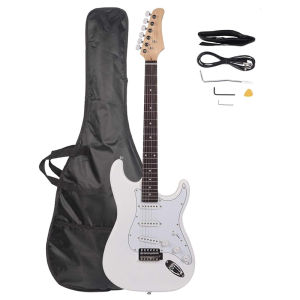 39 Inch Electric Guitar Full-Size Beginner Solid Body Electric Guitar Kit with Gig Bag Strap Tremolo Bar Cable & Picks