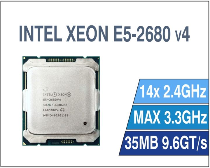 CPU INTEL XEON E5 2680V4 (14C/28T 35M CACHE 2.4GHZ TURBO 3.3GHZ) SOCKET  2011. Bảo hành 12T | Lazada.vn