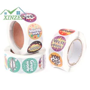 XZ✨✨✨ 500 miếng dán phần thưởng "Good Job" 8 mẫu nhãn dán chữ hoạt hình tốt cho trẻ em