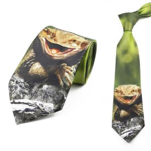 MISSUP Soft Silk Mens Ties Graffiti Novelty Hand-tied Bow Tie Fashion Animal Theme Casual Neckties Daily Wear/Party