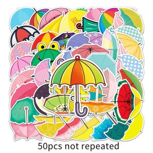 50PCS Colorful Umbrella Creative Waterproof Cartoon Graffiti Sticker Luggage Scooter Tablet Computer Car Decorative Sticker