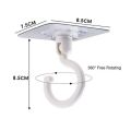 Transparent Wall Hook - Self-Adhesive 360° Swivel Hanger for Ceiling/Wall. 