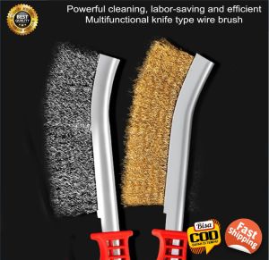 Brass Wire Brush Sikat Kawat Kuningan Pembersih Karat Kerak Lumut Mesin Tembok Paving Serbaguna