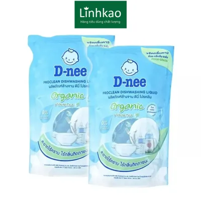 Combo 2 túi nước rửa bình sữa Dnee 500ml
