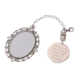 Wedding Bouquet Photo Charm Wedding Bridal Thermal Transfer Lacy Oval Pendant Individual Wedding Bouquet Memory Charm