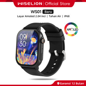 【Garansi 1 Tahun】Wiselion Smartwatch WS01 2.1” Super Amoled HD Screen IP68 Waterproof Smartwatch Terbaru 2025 Monitor Detak Jantung Akurat Bisa Telepon Tahan Lama Cocok untuk Aktivitas Sehari-hari & Olahraga Gaya Hidup Modern dan Sehat