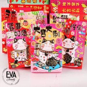 [HCM]Combo 5 Xấp 30 Bao Lì Xì Tết Ép Kim Nhũ Vàng Mèo Thần Tài May Mắn M690