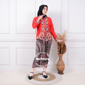 Kebaya modern dewasa - Kebaya encim mawar kombinasi terlaris