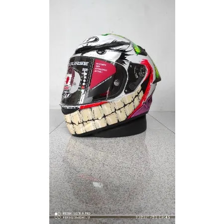 HELM KYT TT COURSE MOTIF JOKER READY SLOT INTERCOM KYT TTC
