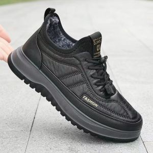 [Free Shipping] Winter Fleece-Lined Thickened Cotton Shoes MenS Wear-Resistant Non-Slip Casual Shoes Warm Outdoor Sports Shoes