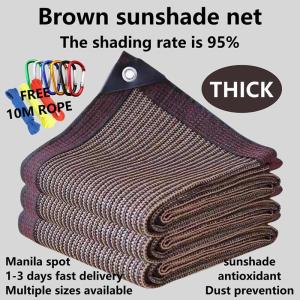 Thickened Heavy Duty Sun Shade Net 98% UV Protection Waterproof Garden Cover with Free Rope