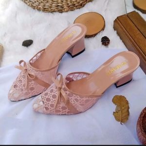 Sandal High Hels Wanita Pita Jala Terbaru Kekinan Sendal Hak Tahu 5 cm