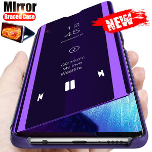 Smart Mirror Flip Case For Samsung Galaxy S A 10 9 8 5 3 7 1 2 0 7 S Note 20 10 9 8 FE Plus Luxury Mirror Surface Clear View Mirror Flip Leather Stand Phone Cover