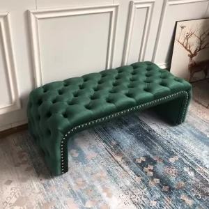 xpkQ Simple Flannel Wooden Sofa Stool Convenient Entrance Hall Footstool Modern Multifunctional Luxury Art Living Room Furniture 5T9N4