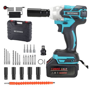 MUXTOOX cordless impact wrench brushless  1/2 inch Socket Drill Screwdriver