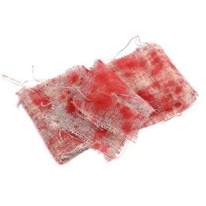 BMFUEW 5/10/15/20M Blood Gauze Bandage Scary Blood Stained Halloween Blood Cloth Staircase Accessories Hanging Halloween Doorway Curtains Halloween Decor
