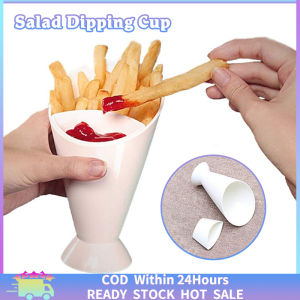 Fast Delivery Salad Dipping Cup PP Salad Cup Plastic French Fry Holder Cone Ketchup Dipping Cups for Home Restaurant White