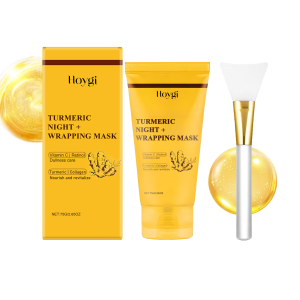 Hoygi  Turmeric Collagen Peel-off Mask （ There is a scraper ）  Gentle exfoliating nourishing moisturizing hydrating and firming skin mask