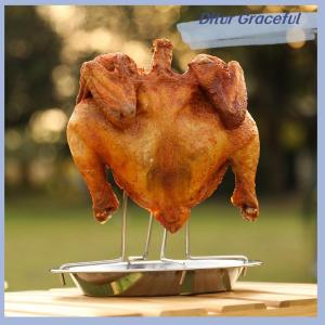 Ditur Rang Nướng Đứng Gà Rang Nướng Giá Nhà Bếp Ngoài Trời BBQ Công Cụ Thép Carbon Không Dính Nướng Gà Tấm
